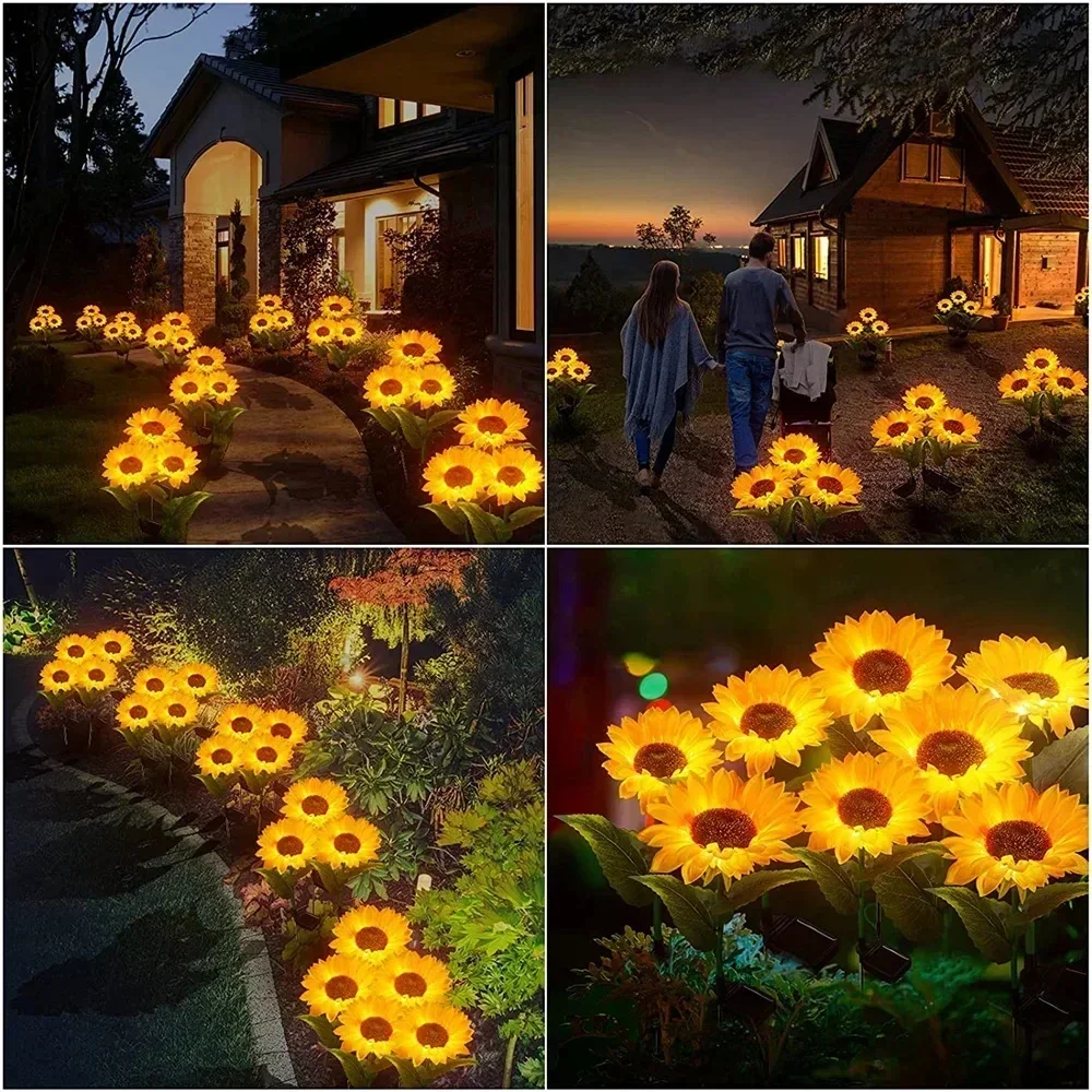 Description Picture 6 of itemLED Sunflower Solar Light Outdoor Waterproof Stake Lawn Lamp Artificial Flower Yard Firefly Lights Garden Decoration 1~4pcs