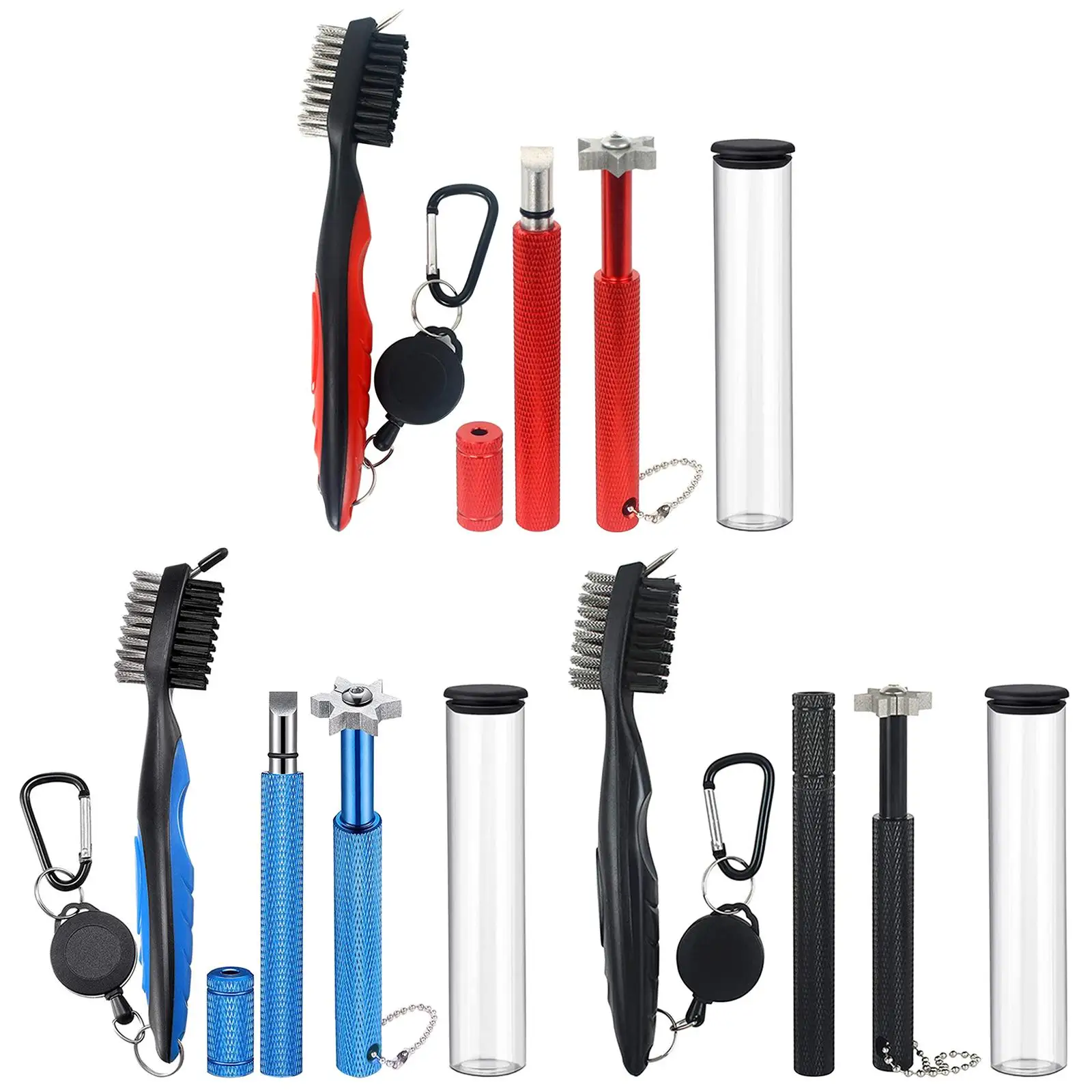 Golf Club Cleaner Golf Club Brush Groove Sharpener Golf Brush Tool Kits