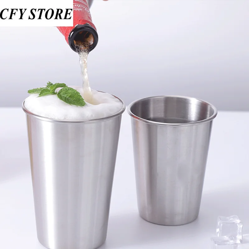 350/500ml Stainless Steel Beer Mug Coffee Milk Office Water Cup Juice Cold Drink Cups Drinkware |