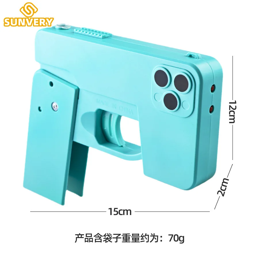 Foldable Water Gun for Kids Creative Toys Phone Children's Toy Outdoor Water Battle Funny Joke Toys Prank Blasters Gift 4