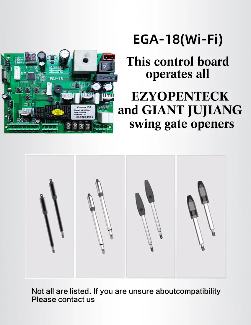 EGB-12 스마트 PCB 제어 보드(DC 24V 자동 스윙 게이트 개폐기용, 듀얼 암 중앙 시스템 교체용)