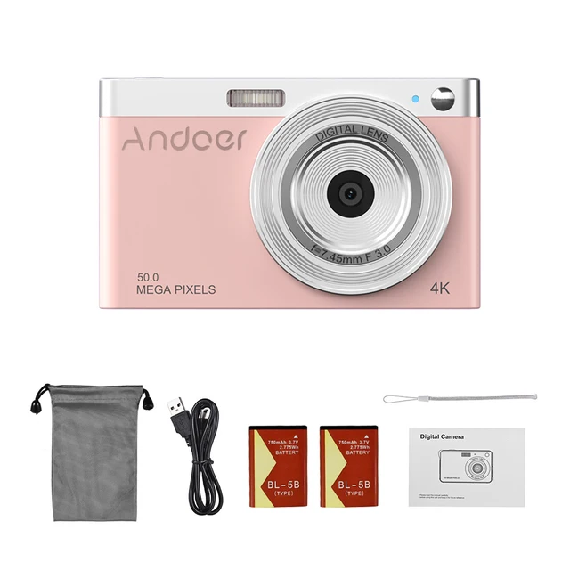 Mini Appareil Photo Numérique 1080P 2MP - Caméra Vlogging Compacte Avec Écran Couleur 100 Min Autonomie