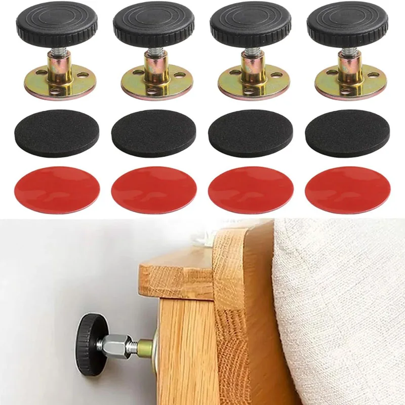 Premium Adjustable Steel Furniture Leveling Glides - Anti-Shake Floor Protectors for Beds, Sofas, Tables, and Cabinets