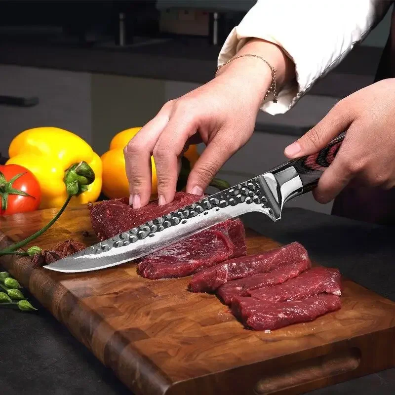 Stainless Steel Boning Knife Barbecue Knife High Carbon Butcher Japanese Kitchen Wood Handle Meat Cleaver meat cleaver,kitchen knife
