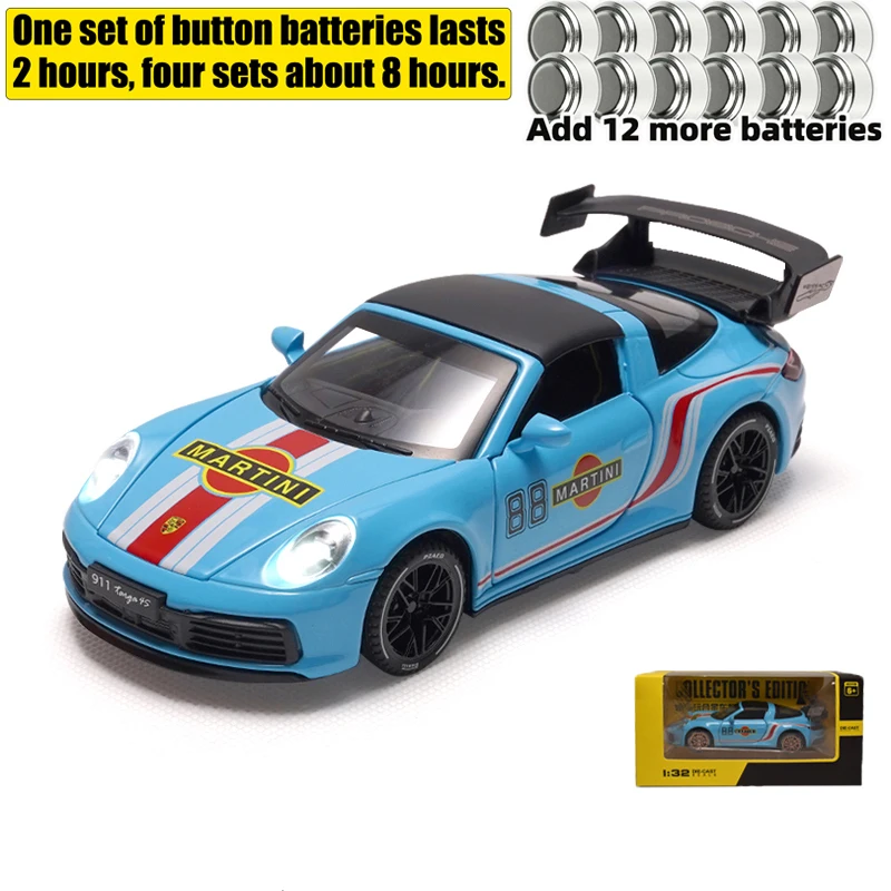 1:32 Porsche 911 Targa 4S Martini Racing Edition Sports Car