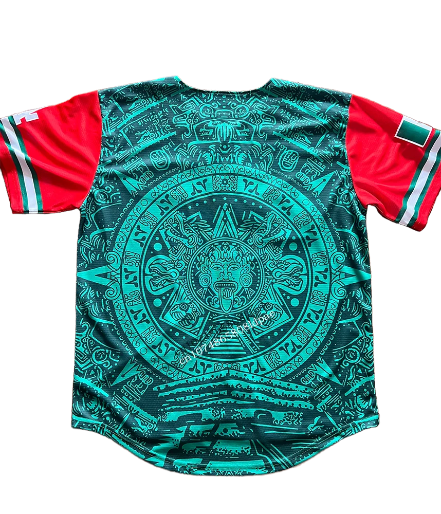 Baseball Jersey LA Mexican Heritage Jersey Giveaway Sewing High Quality Sports Outdoor