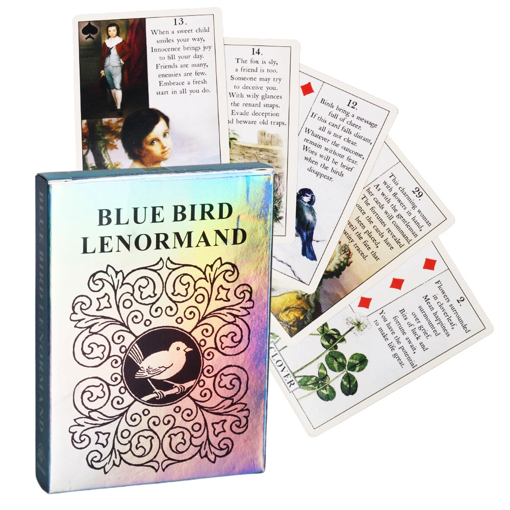 27style Blue Bird Lenormand Tarot Card English Tarot Deck Card Oracle Card  for Divination Board Game for Adult With PDF Guidance| | - AliExpress