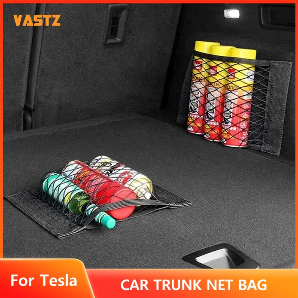 Car Trunk Box Storage Bag Sticker Net Accessories Car Accessories Organizer For Tesla Model 3 S X Y