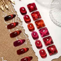 10ml Cherry Ruby Crystal Cat Eye Gel Nail Polish Chameleon Magnetic Gel Soak Off UV LED Nail Varnish Gel For Manicure 2