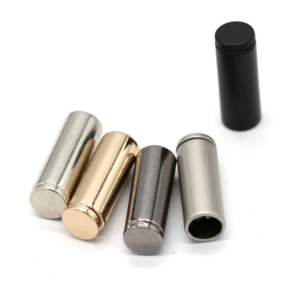 Cylindrical Clamps Alloy Cord Ends Lanyard End Tip Cap Clothing Pants Drawstring Jacket Sewing Accessories 10Pcs cord end tip cable rope clamps
