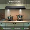 SNDOAS 600CFM 30 inch Kitchen Under Cabinet Black Cook Fan with LED Light Range Hood US0475 3
