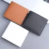Fashion Men Short PU Leather Wallet Simple Solid Color Thin Male Credit Card Holder Small Money Purses Business Foldable Wallet 1