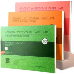Premium 100% Cotton Watercolor Paper Sealing Pad - 20 Sheets, 300gsm/200gsm, Art Sketchbook - 32K (200g-Mid Grain)