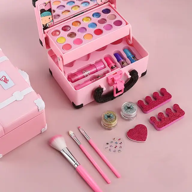 Miaoqian kit de maquiagem meninas criancas conjunto infantil princesa  cosmeticos atoxico brinquedo simulacao brin