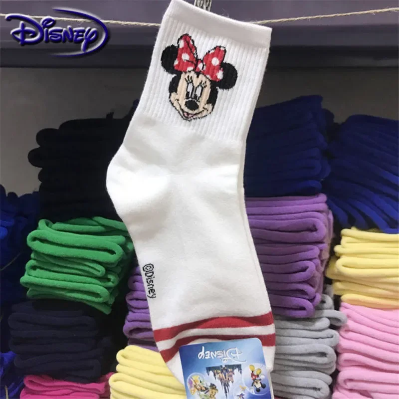 Disney 1pair Woman Sock cute Mickey cartoon cotton socks new design boat socks casual soft socks 2