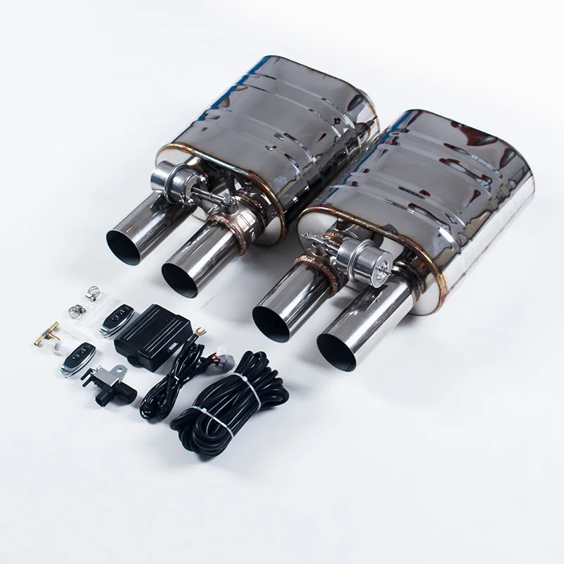 Car Exhaust Vacuum Muffler Sounds Change Adjustable Air Valve Ss304 Air Vacuum Pump Remote Controller Modification Kit