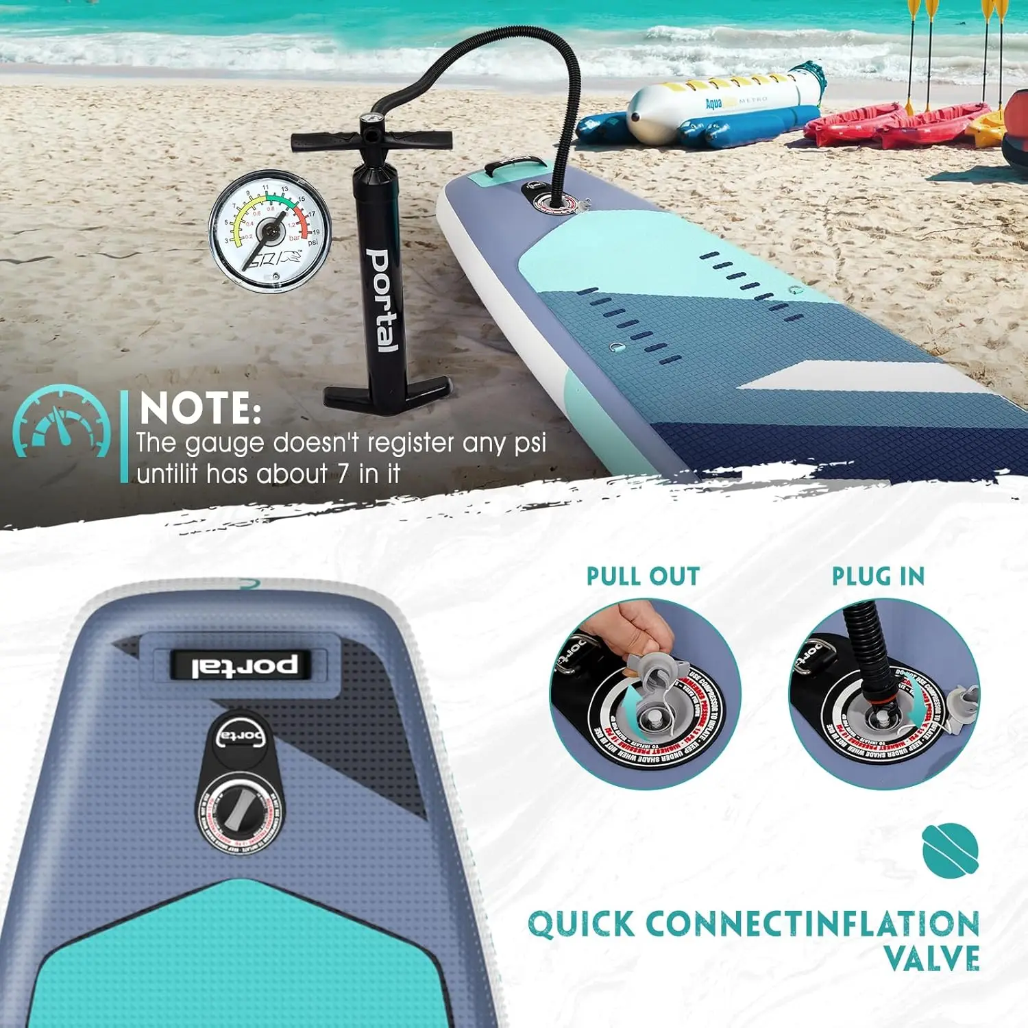 Inflatable Paddle Board for Adults 10'6'' Stand Up Paddleboard,Non-Slip Deck Blow up Paddle Boards with Adjustable