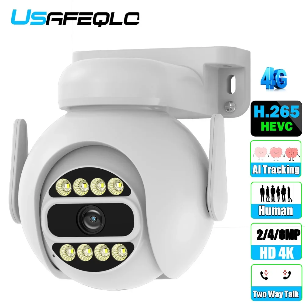 4G 8Mp 4Mp Sorveglianza Telecamera Per L'Acne Ai Telecamera Umana Audio Cctv Telecamera Di Sorveglianza Telecamera Wireless Per Visione Notturna Digit