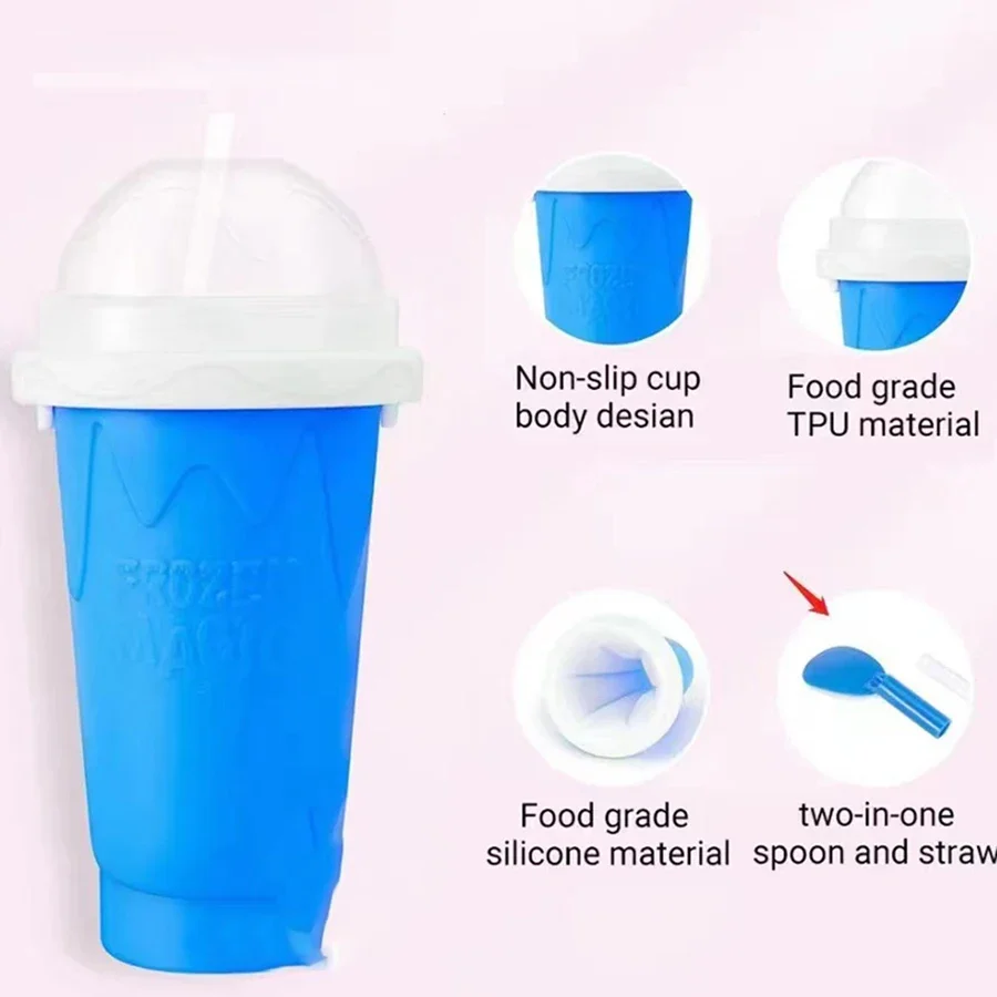 Summer Squeeze Homemade Juice Water Bottle Quick-Frozen Smoothie Sand Cup Pinch Fast Cooling Magic Ice Cream