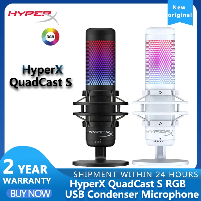 HyperX Quadcast S RGB USB Condenser Microphone | GameStop