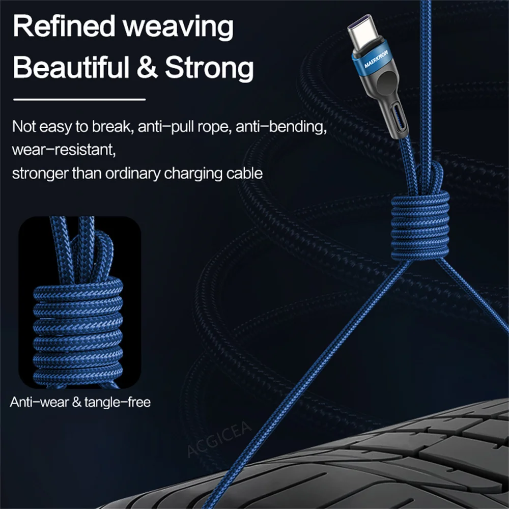 phone charger cord Fast Charging USB C Cable Micro USB Charger Cables For Samsung S20 S10 S9 Xiaomi Mi 11 10 Huawei P30 Pro Wire 5A Type C Cable android phone charger cord