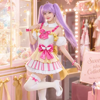 Costume Cosplay Pripara Manaka Laala per Adulti, per Carnevale, Anime, Halloween, Feste in Maschera e Giochi