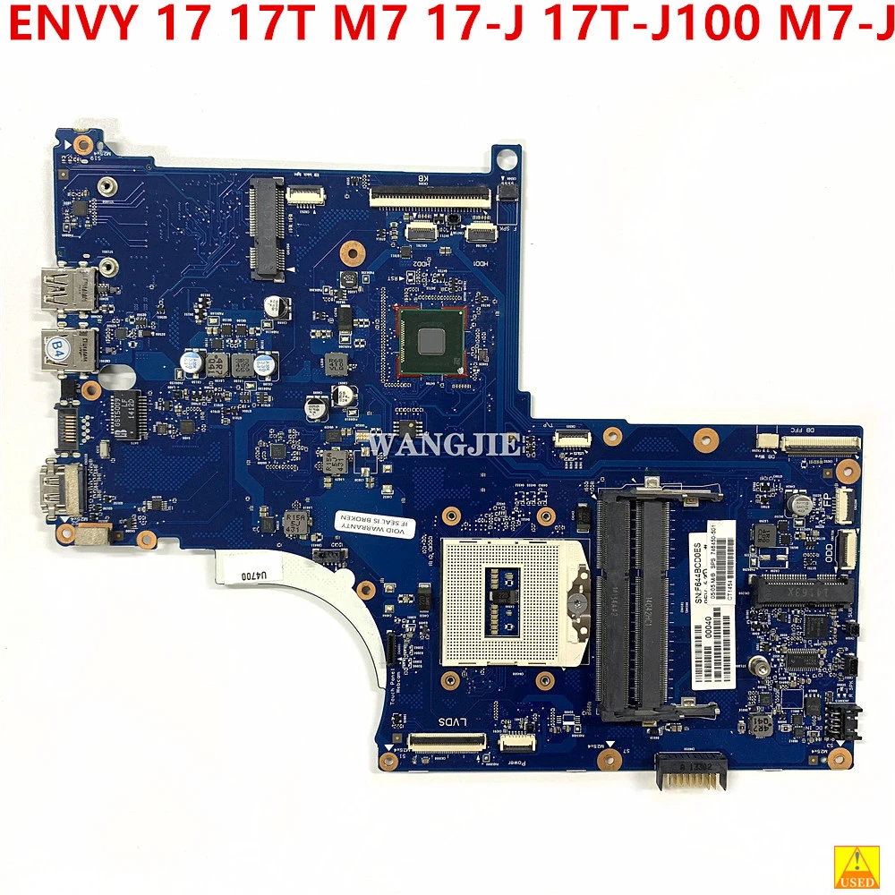 Б/у материнская плата для ноутбука HP ENVY 17 17T M7 17-J 17T-J100, 746450-001, 6050A2549501 клавиатура с подсветкой с серебристой рамкой для ноутбуков hp envy 15 j 17 j m7 j