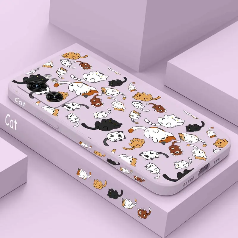 Rolling Cat Silicone Phone Case, Scratch-Resistant Shockproof Protector