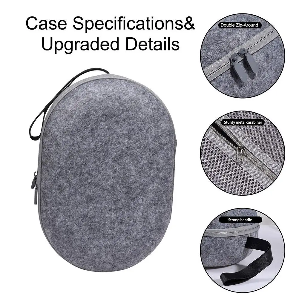 

For Meta Quest 3 Storage Bag Felt Carrying Case For Meta Quest 3 VR Glasses Host Storage Bag Shockproof Shell VR Accessorie R8H4