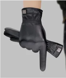 Deluxe Fleece - Lined Genuine Leather Gloves: Versatile Warmth (Men s square)