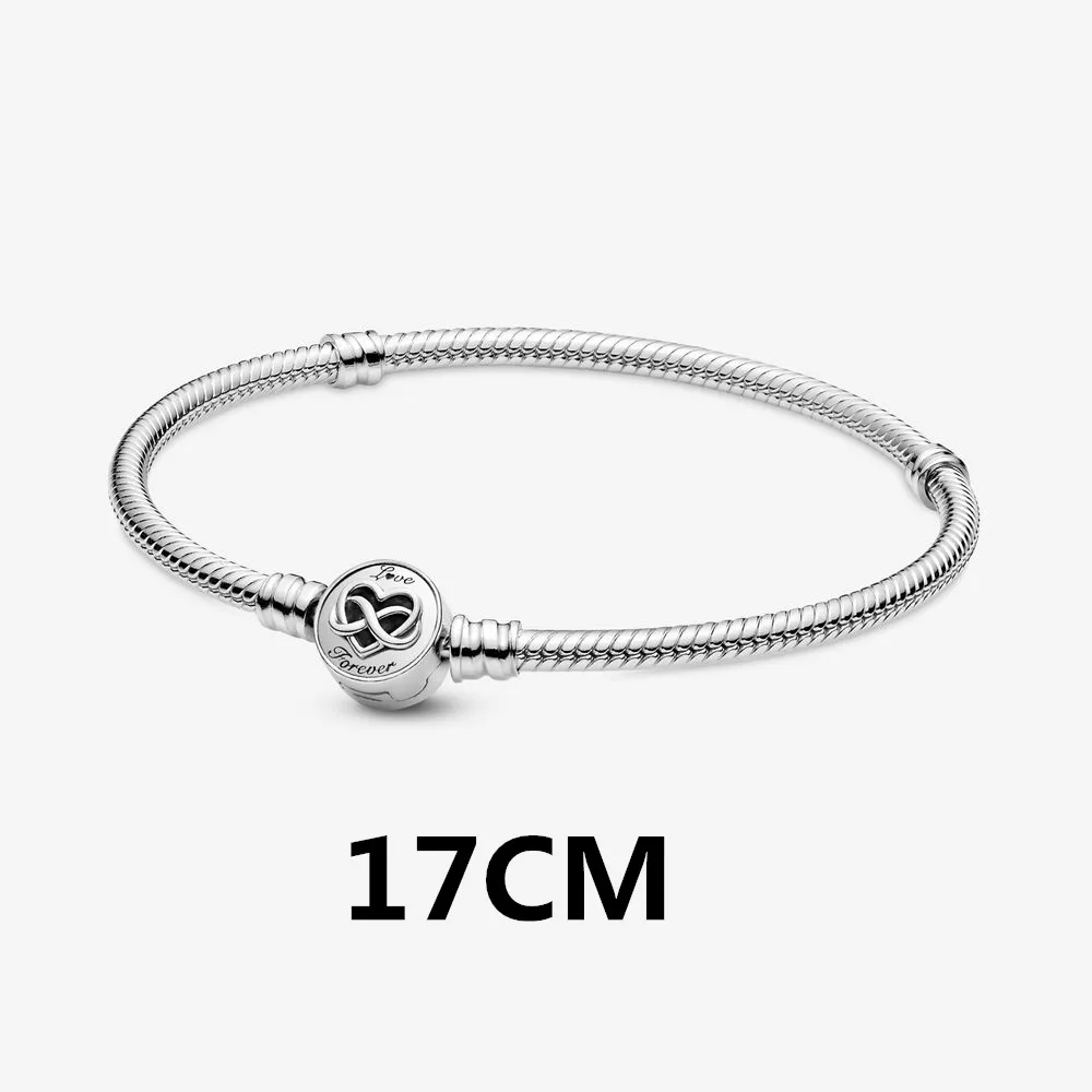 2022 Hot Sale 925 Sterling Silver 18 models Zircon Safety chain Charms Bead Fit Original Pandora Bracelets Charm Dangle DIY