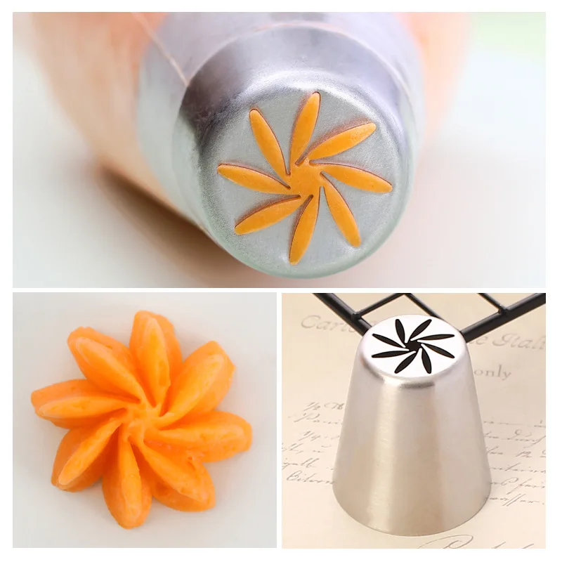 Russian Piping Tips Stainless Steel Pastry Nozzles For Cream With Pastry Bag Cake Tools Icing Piping Co K490