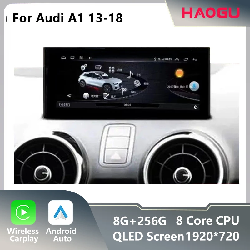 

HAOGU Audi 12,3 "оригинальный автомобильный стиль для Audi A1 13-18 Apple CarPlay DSP автомобильное радио навигация развлекательная система Android авто