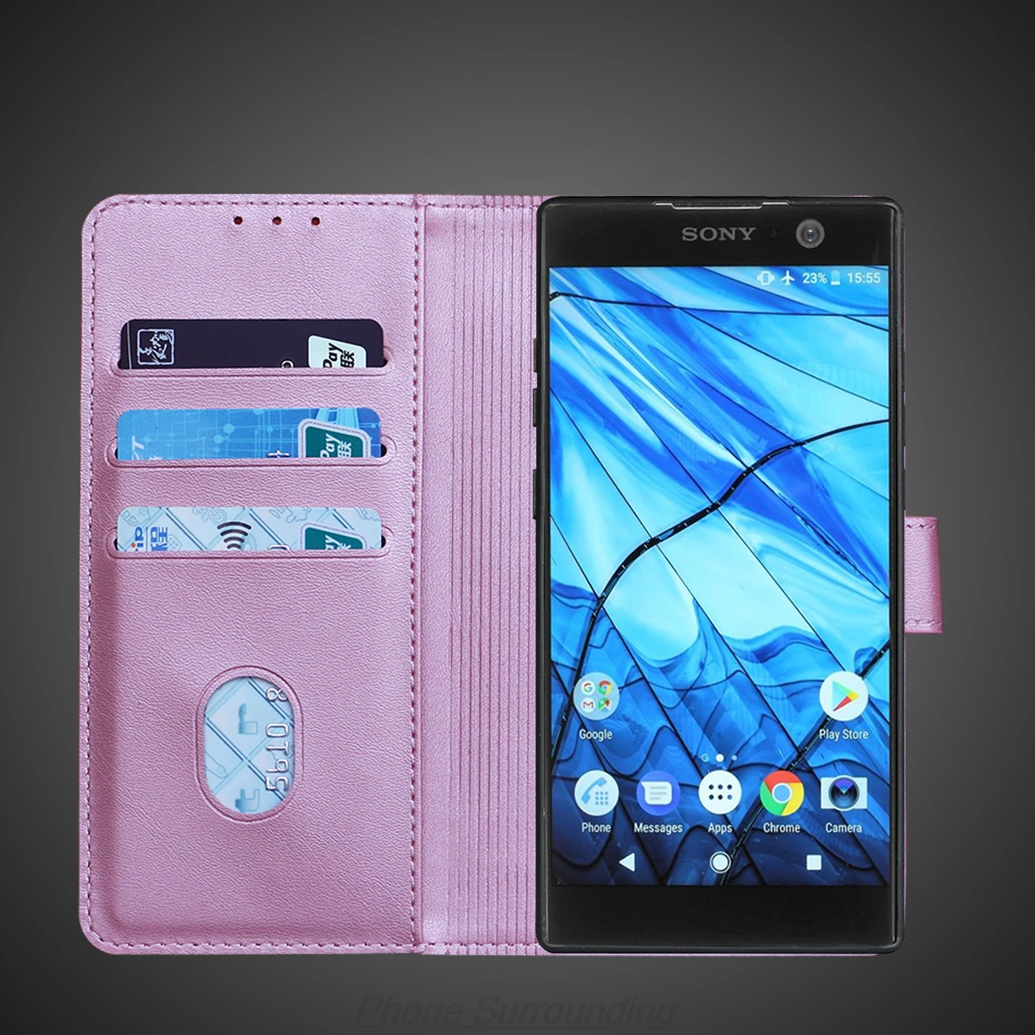 Sony Xperia XA2 Custodia Cover per Cellulare Protettiva Flip Nera