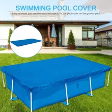 Couverture de piscine rectangulaire, imperméable, anti-poussière, cadre de baignoire, accessoires extérieurs, 450x220CM