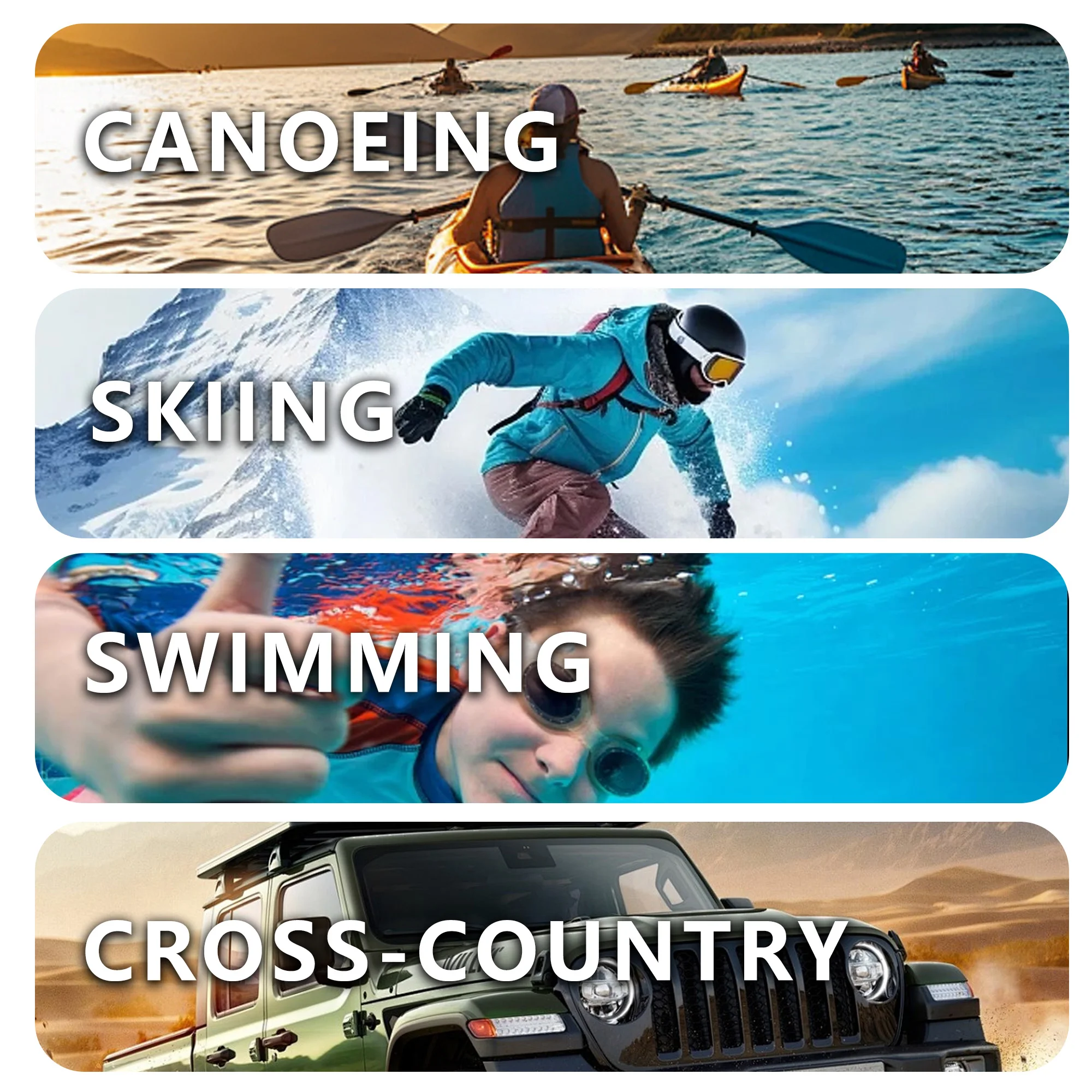 Rugged IP68 Waterproof Transparent Protective Case with Diving Cover