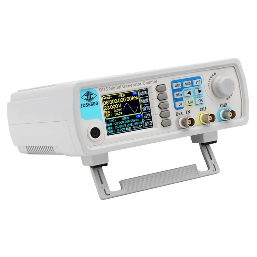 

Генератор сигналов JUNTEK JDS6600 серии DDS, двухканальный генератор, цифровой измеритель частоты импульсного сигнала, 100% оригинал