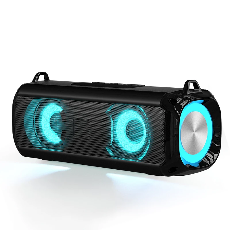 Bluetooth speaker Rockmia RGB EBS-045 Portable Wireless Music Player & Soulder Straps LED Bluetooth 5.0 TF USB-C Aux