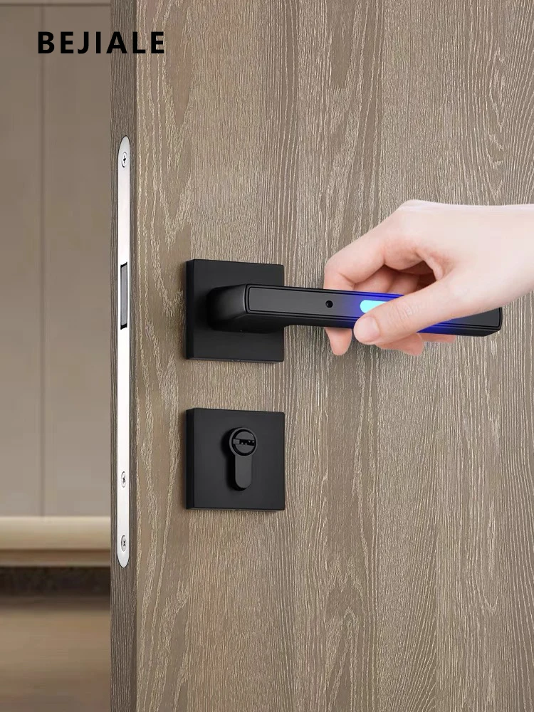Induction-Luminous-Bedroom-Door-Lock-Magnetic-Split-Lock-Silent-Indoor ...