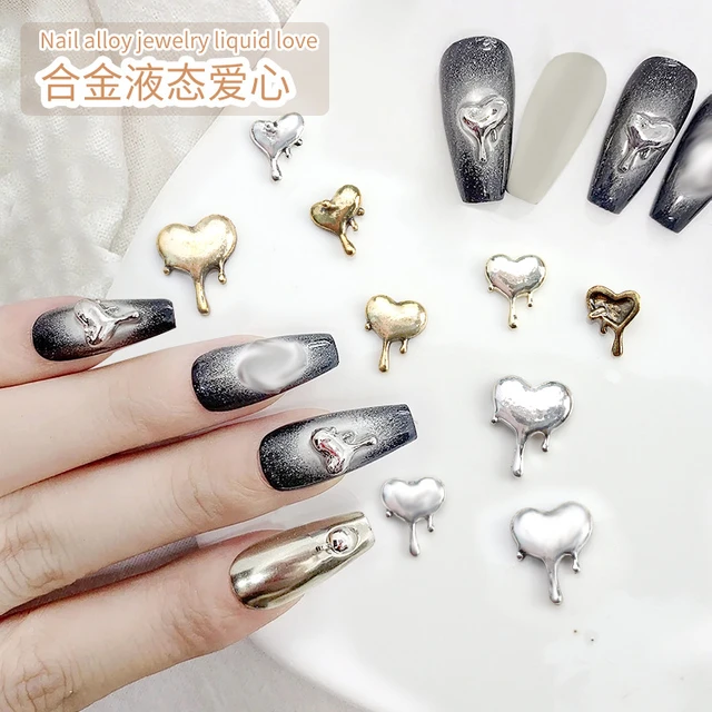 1PC Pearl Nail Charms Heart Shaped Nail Art Jewelry Glitter Nail  Rhinestones Manicure DIY Nails Art Decoration Nail Accessories - AliExpress