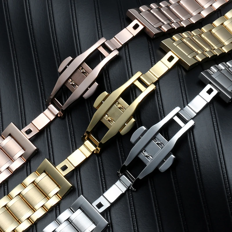 Universal Stainless Steel Watch Band for Bracelet-Style Watches (Multiple Width Options)