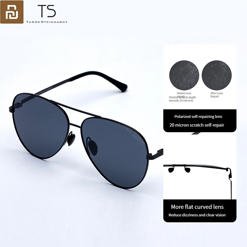 

New Youpin TS polarized sunglasses UV400 protection Fashion pilot Style Sunglasses TAC polarizing lenses 0.7mm lens Riding Sport
