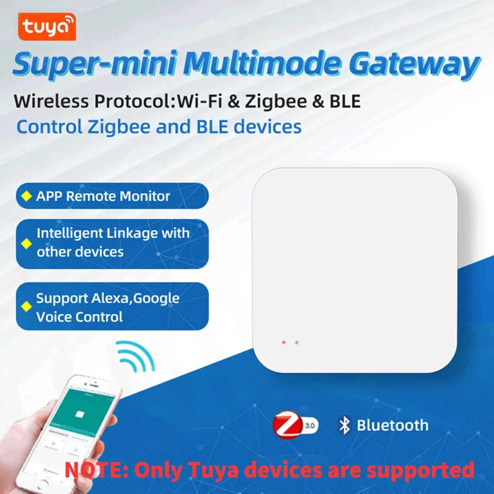 Tuya Zigbee Wireless Multi Mode Hub Gateway for Smart Home Automation for Zigbee Devices Via Smart Life smart zigbee bridge smart zigbee gateway