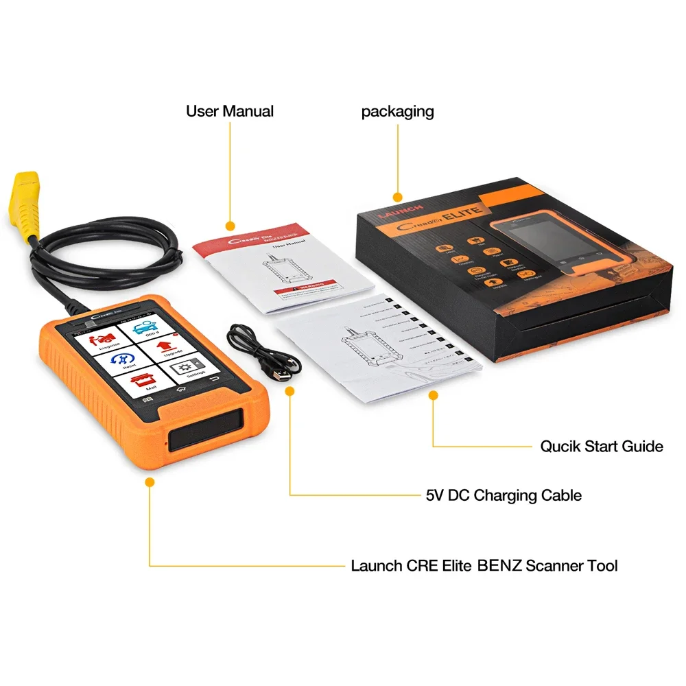 LAUNCH X431 Creader Elite für AUDI Vollsystem-Diagnosegerät Auto OBD OBD2 Scanner Bidirektionale ECU-Codierung Kostenlose Aktualisierung – Detail 11