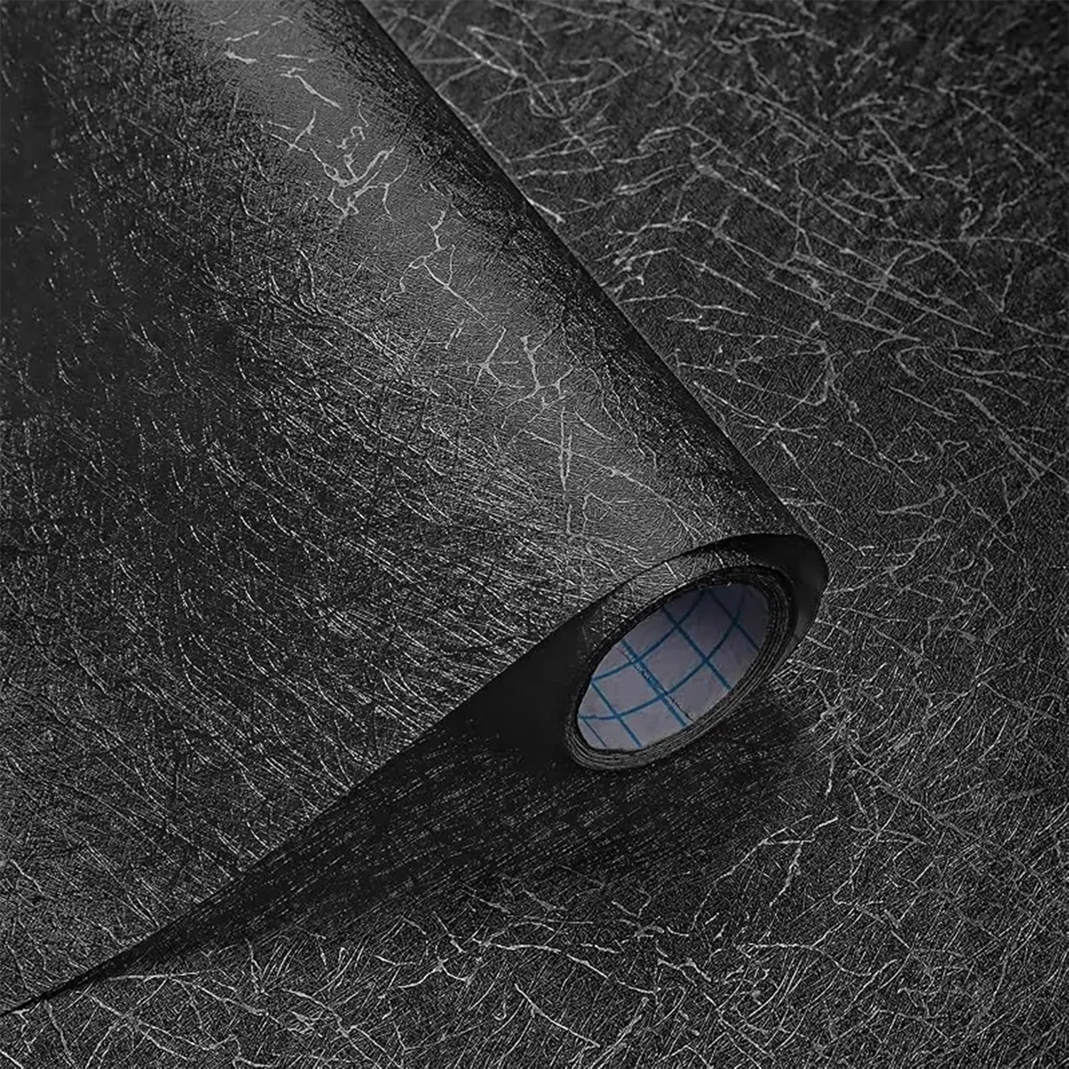 ورق جدران أسود ذاتي اللصق مقاوم للماء وفيلم PVC يشبه الحرير: الأفضل لمكياج الحمام والمقهى وغرفة النوم