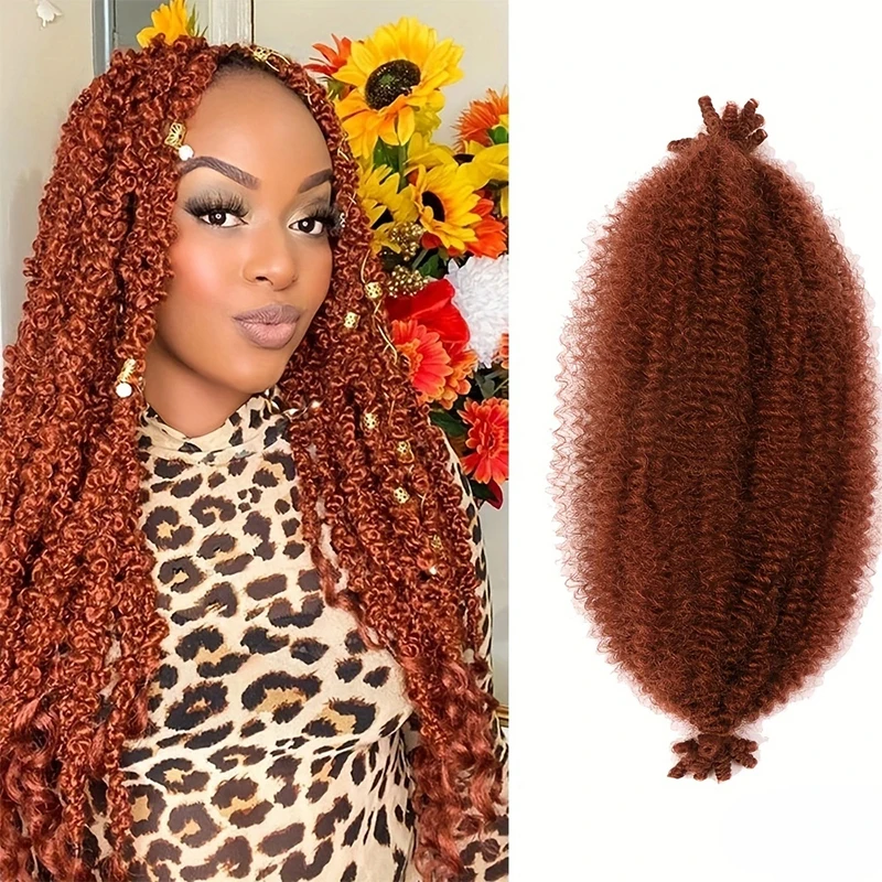 Afro Twist Hair Kinky Twist Intrecciare I Capelli Pre-Separati Spring Twist Hair Per Butterfly Locs Crochet Hair