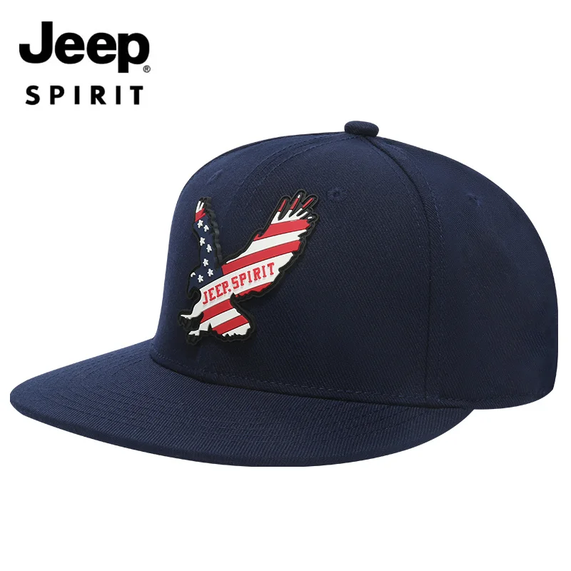 Jeep 남성용 플랫 브림 캡 야구 모자 트럭 운전사 모자 골프 모자 러닝 캡 하이킹 모자 아웃도어 캡, 자외선 차단, 조절 가능한 핏