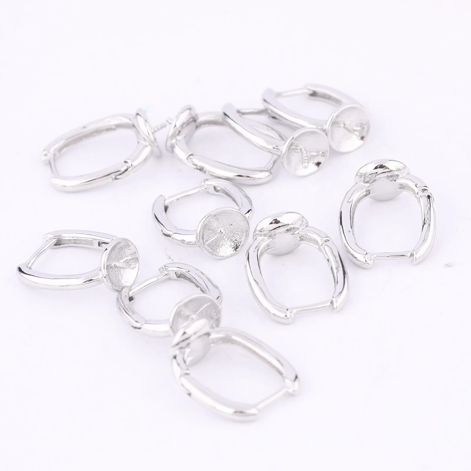 Leverback Earring Bezel Setting Blanks for DIY Jewelry – 20 pcs