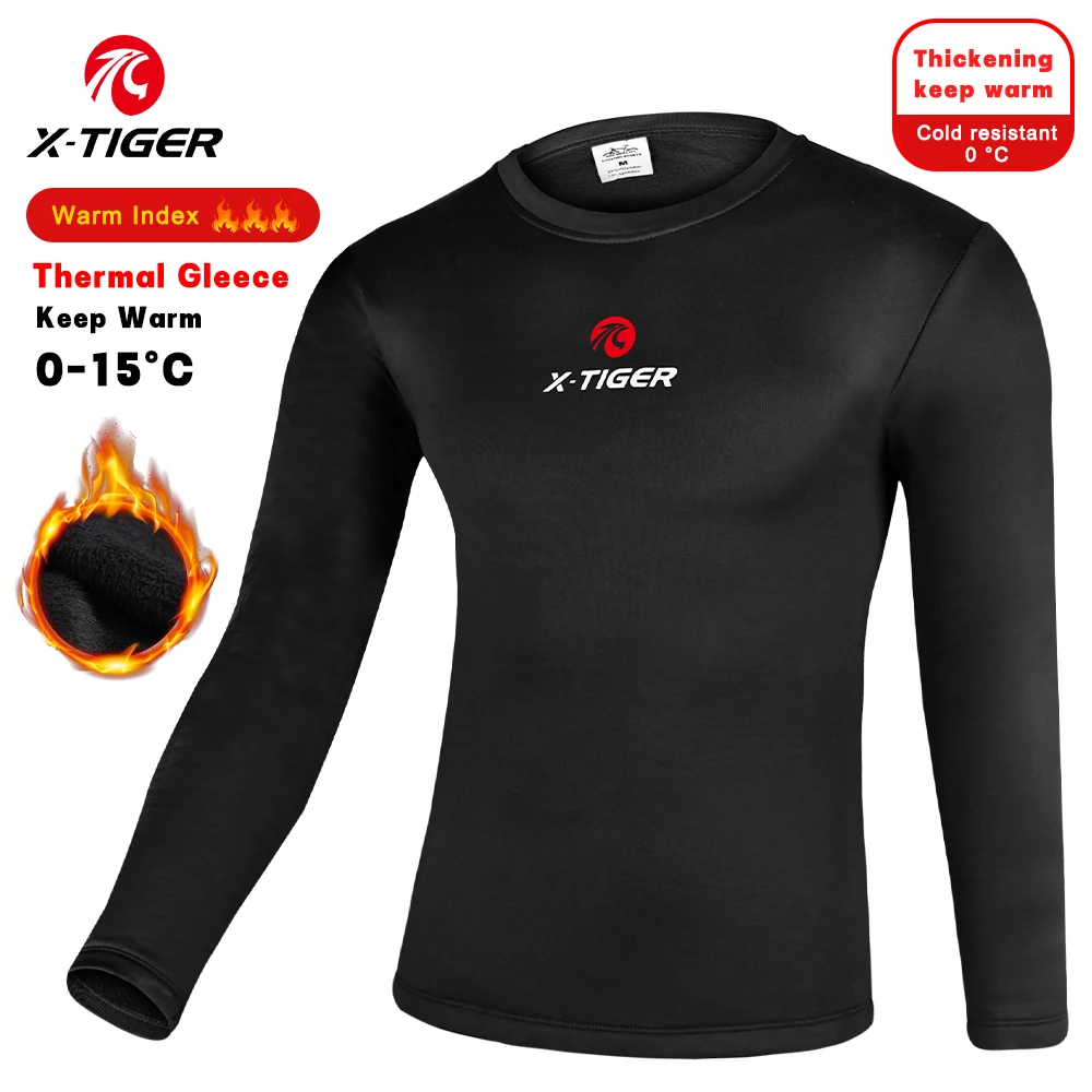 X-TIGER Thermal Fleece Winter Cycling Jersey