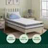 6 Inch Spring Sensation Hybrid Mattress [New Version], Medium Firm Feel, Fiberglass Free, Mattress in A Box, Twin 4